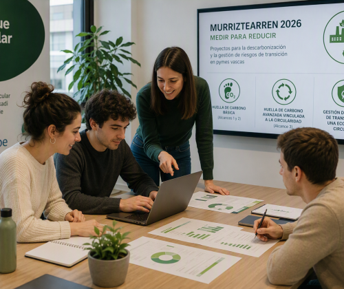 Ihobe impulsará proyectos de descarbonización y gestión de riesgos de transición con la incorporación de jóvenes profesionales en pymes vascas gracias al programa Murriztearren 2026